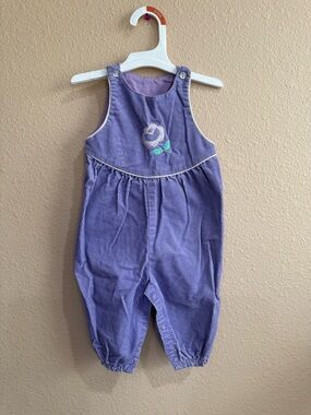 Vintage Carters Floral Corduroy Overalls-9months